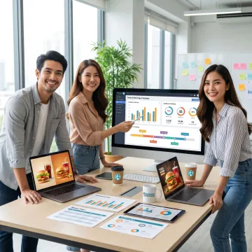 Digital advertising campaign for a food and beverage brand