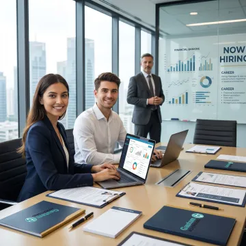 Banking careers and job listings concept