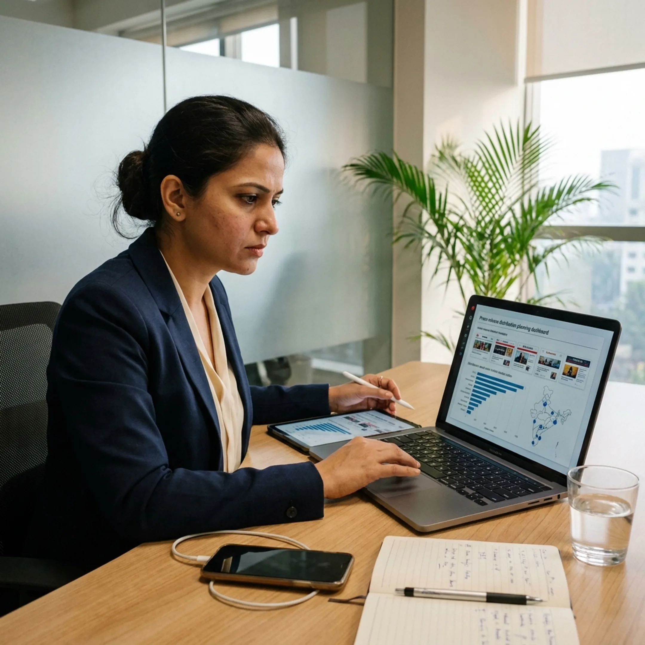 Digital press release distribution campaign displayed across Indian media platforms