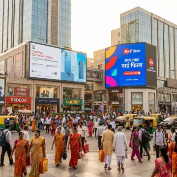 Digital outdoor advertising screens in India