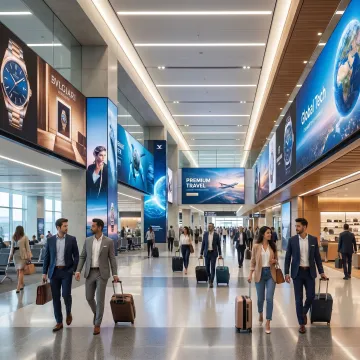 Airport advertising display campaign