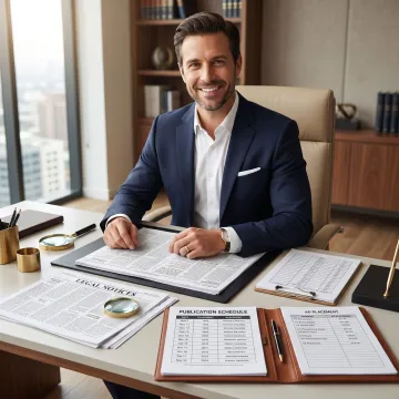 Legal notice newspaper publishing service