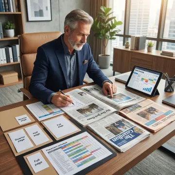 Print media planning and newspaper ad booking