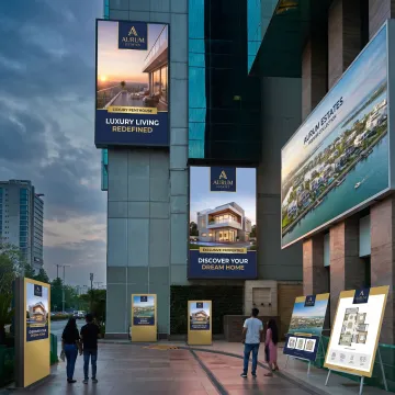 Real estate brand awareness advertising campaign visuals