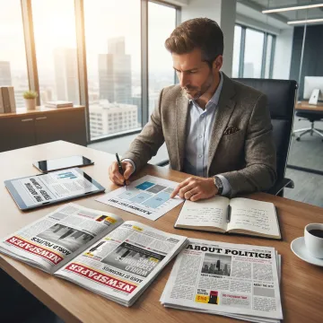 Consultant planning newspaper ad placements