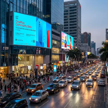 Digital billboard advertising campaign display