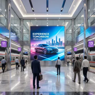 Digital outdoor advertising screen placement
