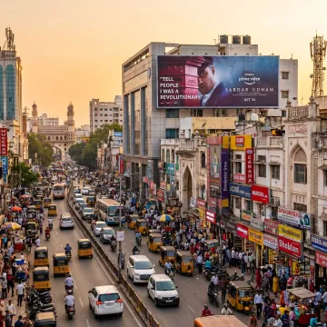 Outdoor advertising campaign in Hyderabad