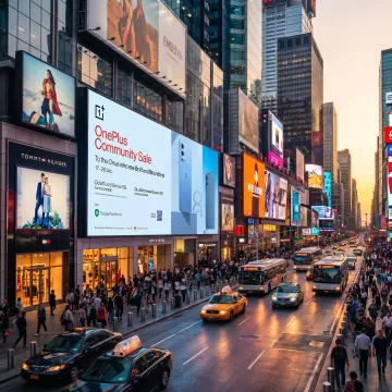 LED display board advertising campaign on digital screens