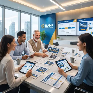 Bank hiring notice media planning