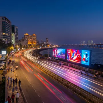Digital LED advertising hoarding display