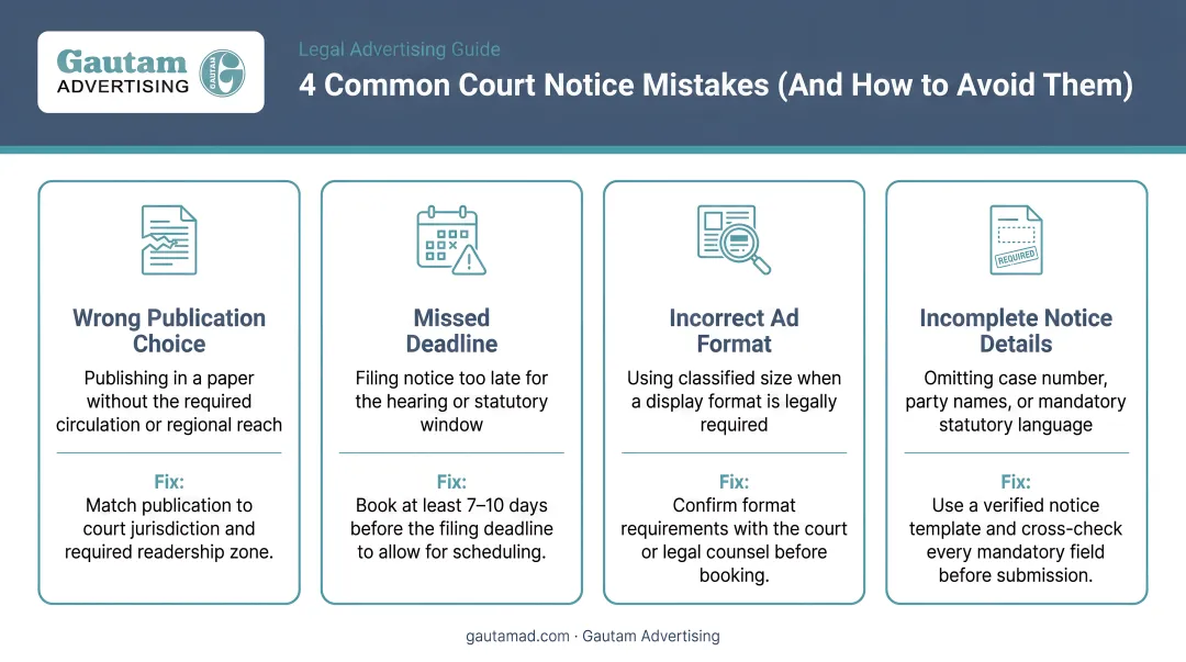 Four common court notice mistakes and how to avoid each one