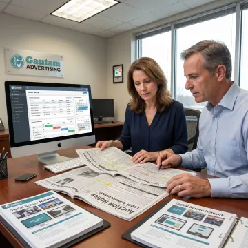 Auction advertisement media planning team