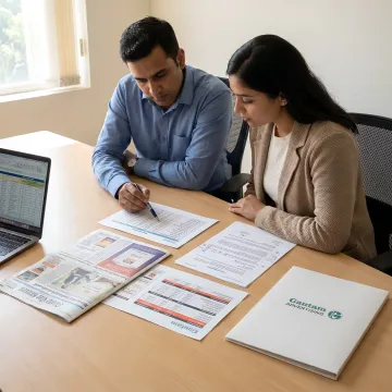 Advertising team reviewing AGM notice schedule