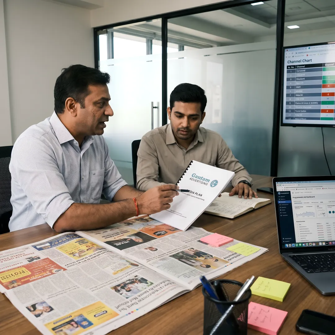 Team planning a display advertising strategy