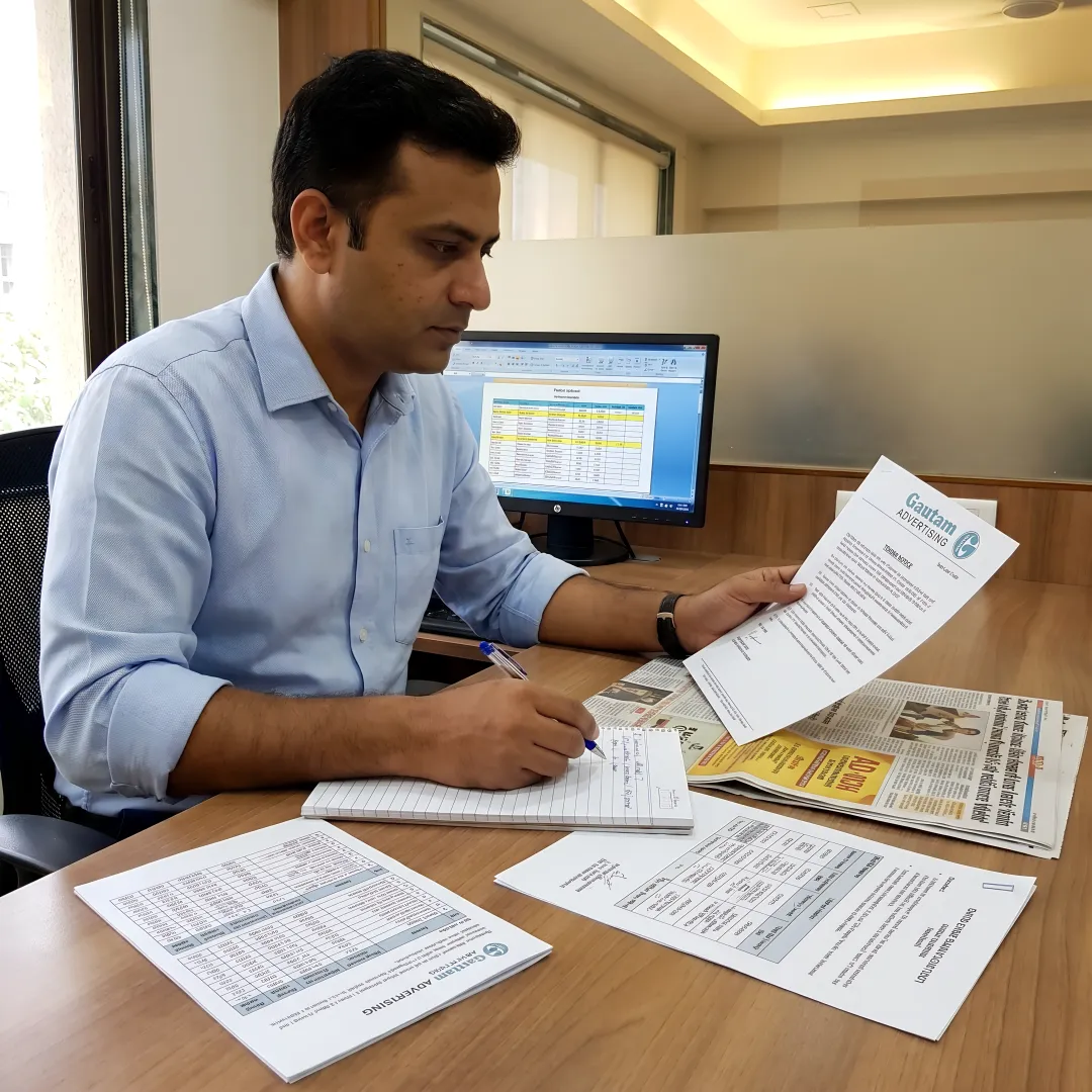 Tender advertisement publication planning process