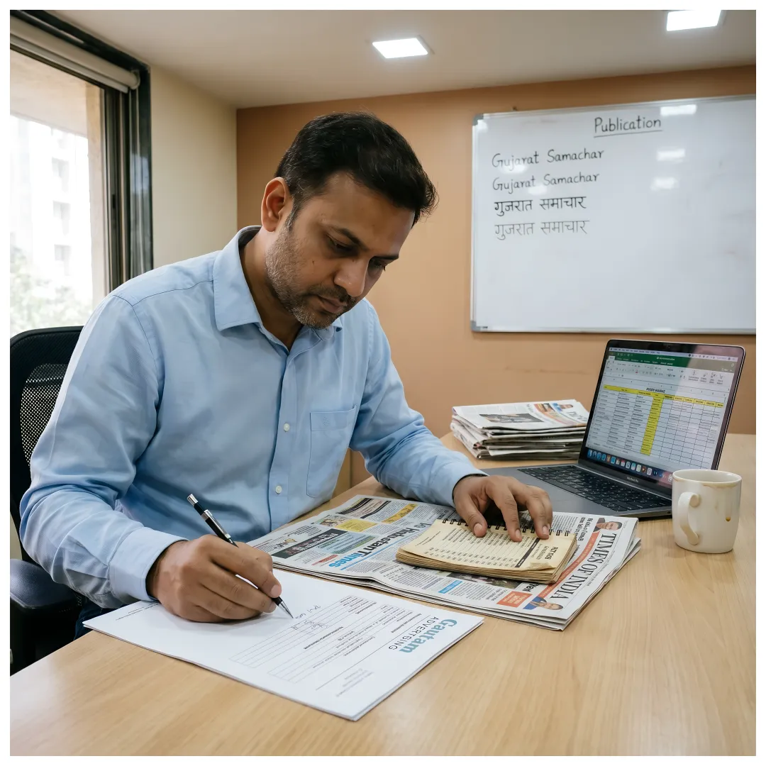 Coordinator arranging legal notice publication