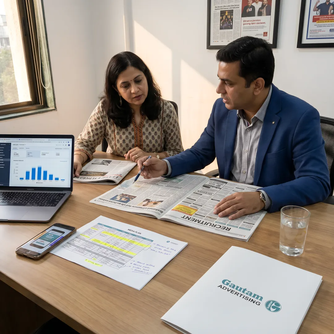 Recruitment advertising strategy across multiple media channels