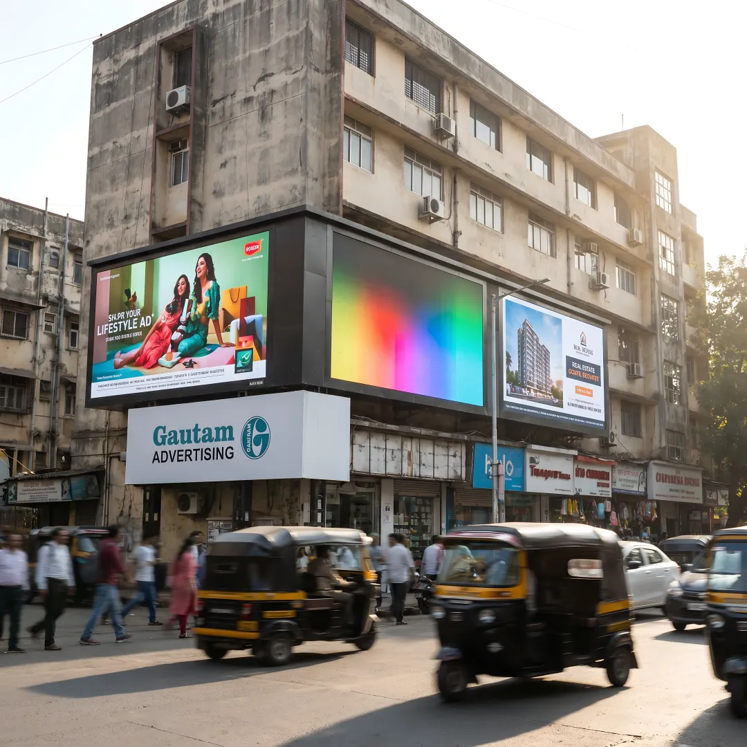 Digital outdoor advertising campaign on LED screens