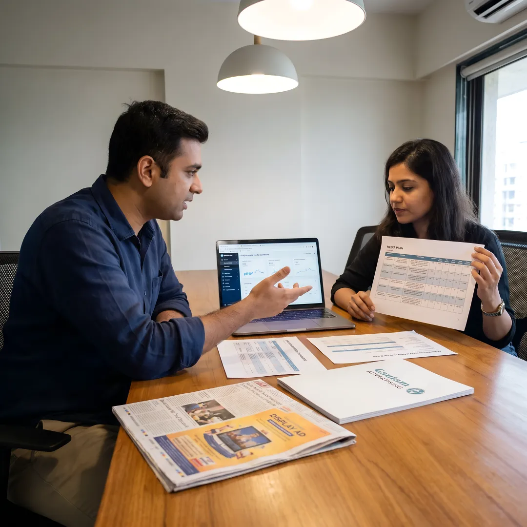 Digital advertising strategy meeting