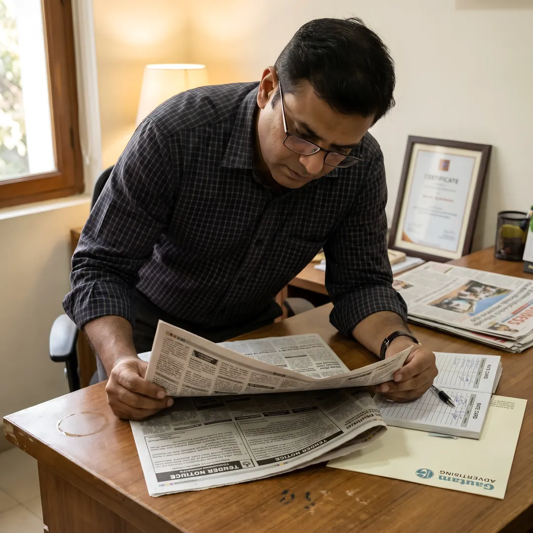 Tender Notice Classified Ads in Newspaper