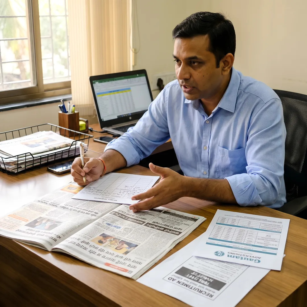 Hindi job ad media planning