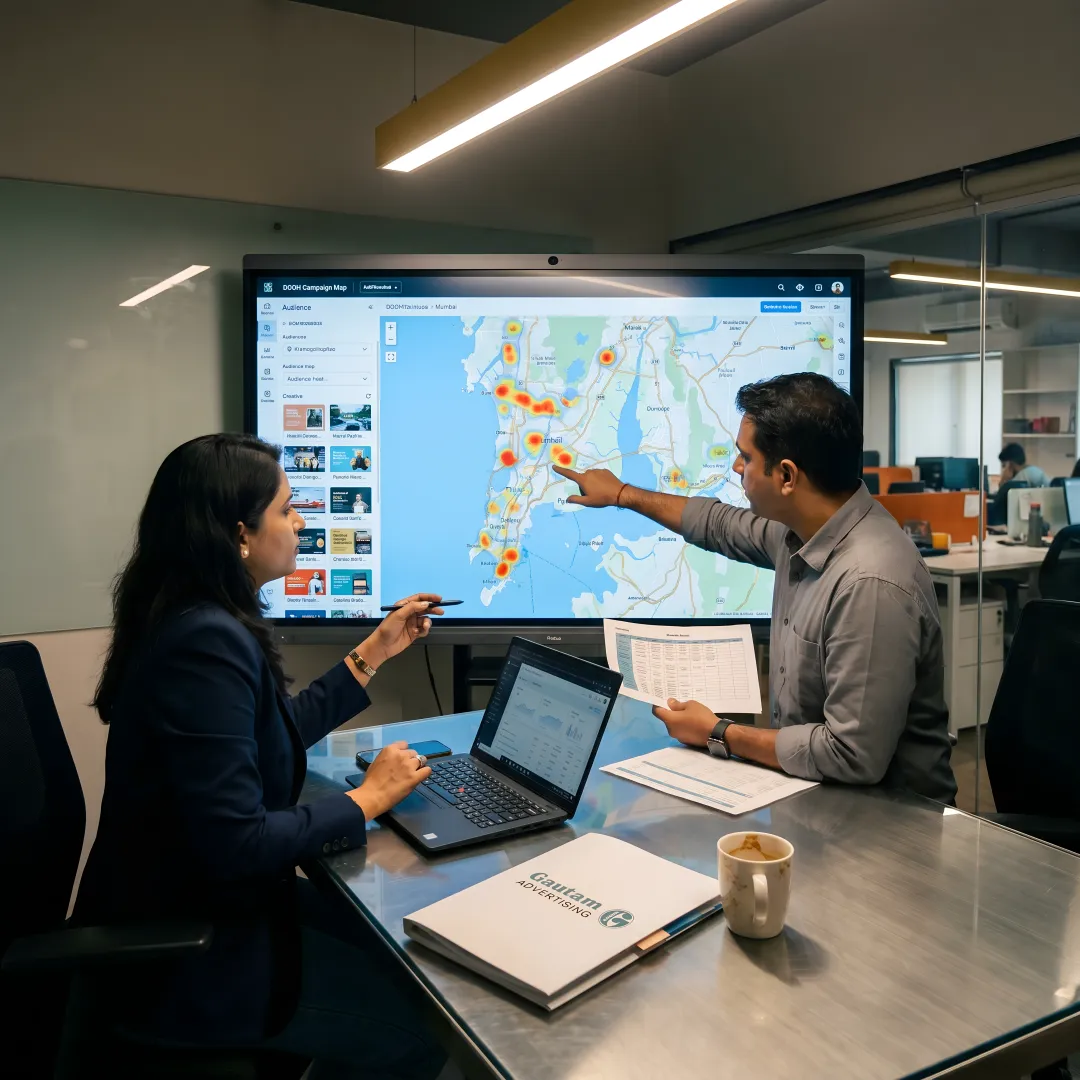 DOOH campaign planning and screen placement