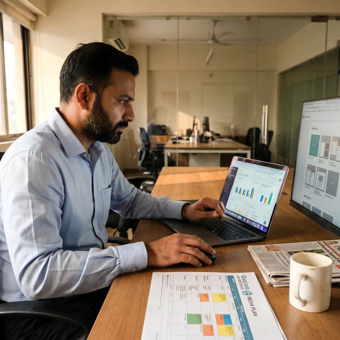 Digital advertising strategist planning audience targeting