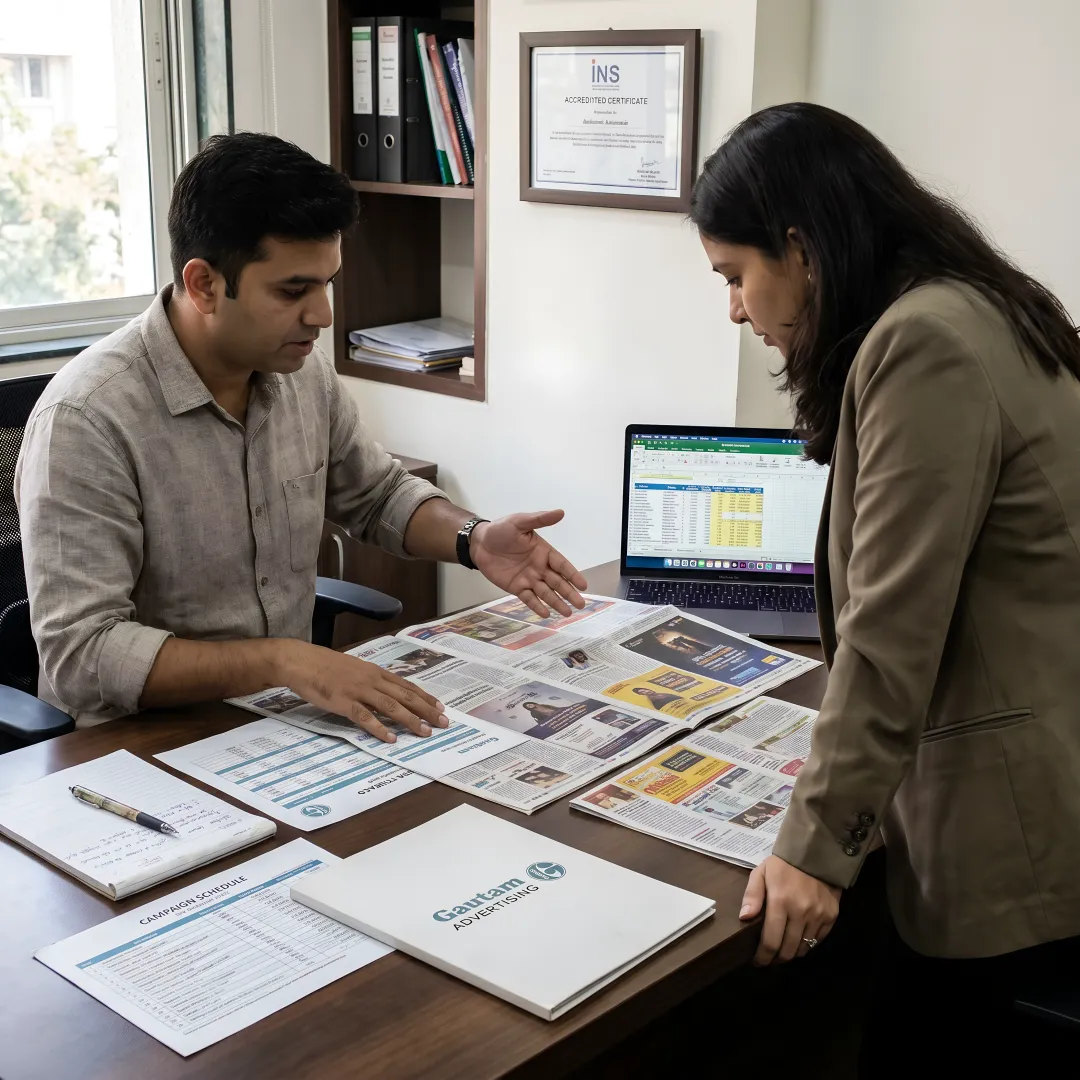 Print media planning and newspaper ad booking