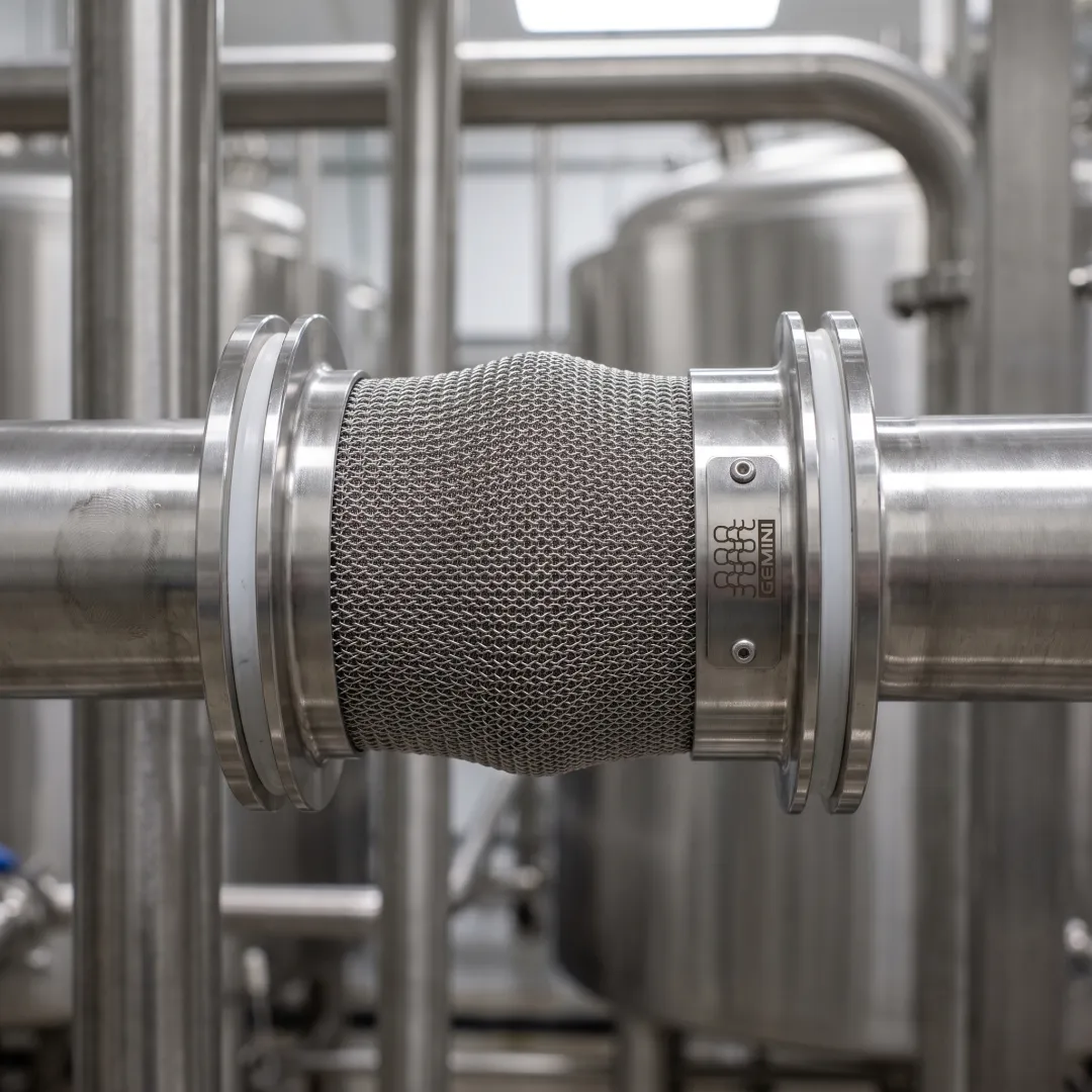 Food and beverage processing mesh filter