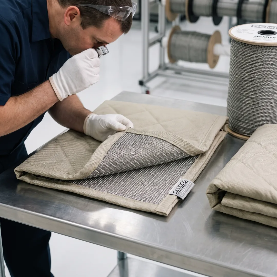 Aerospace component with mesh insulation