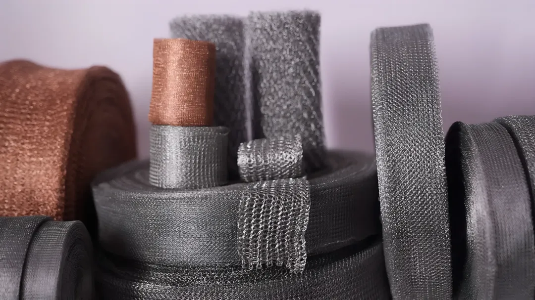 Electrical shielding using knitted wire mesh tape
