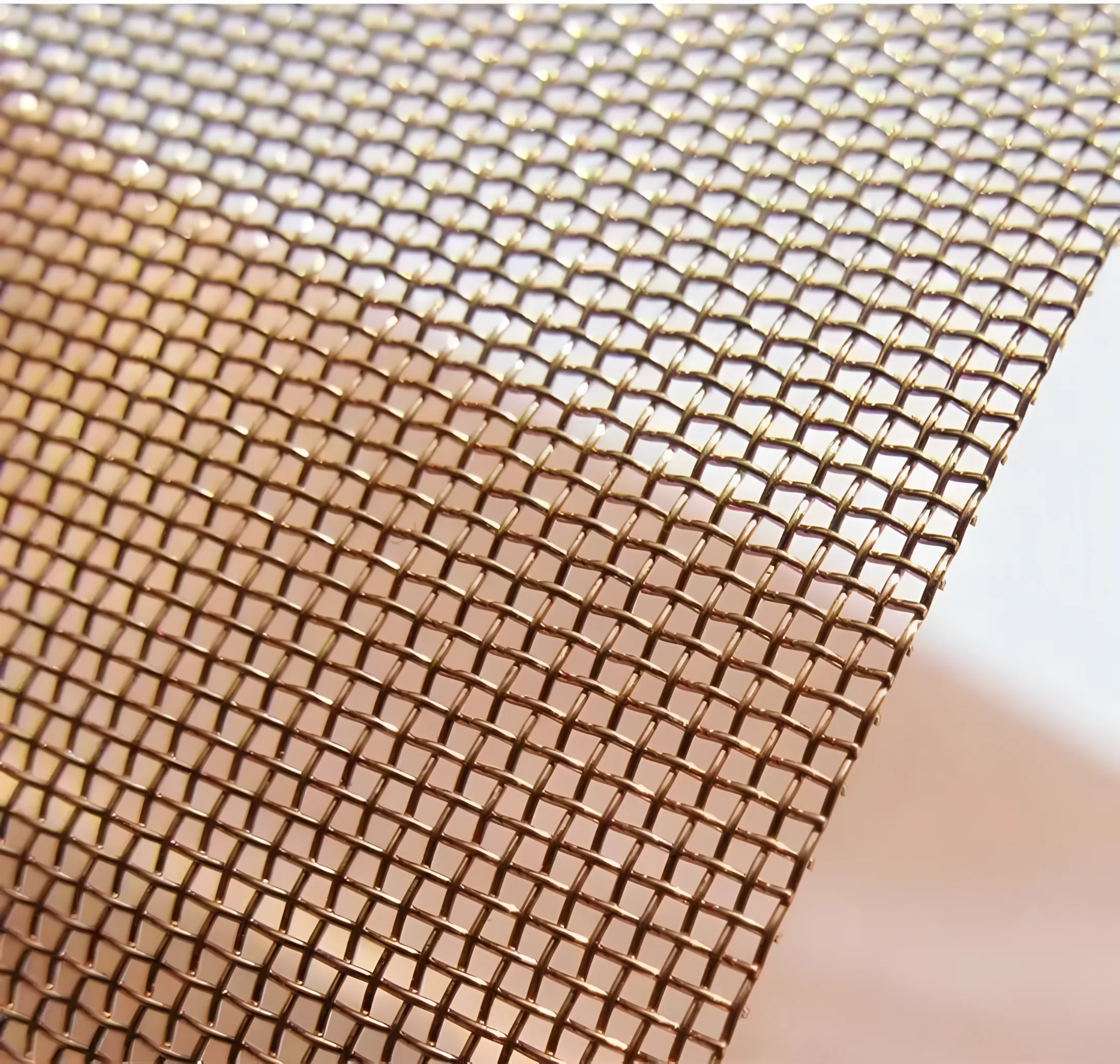 Clean copper mesh in a food processing facility