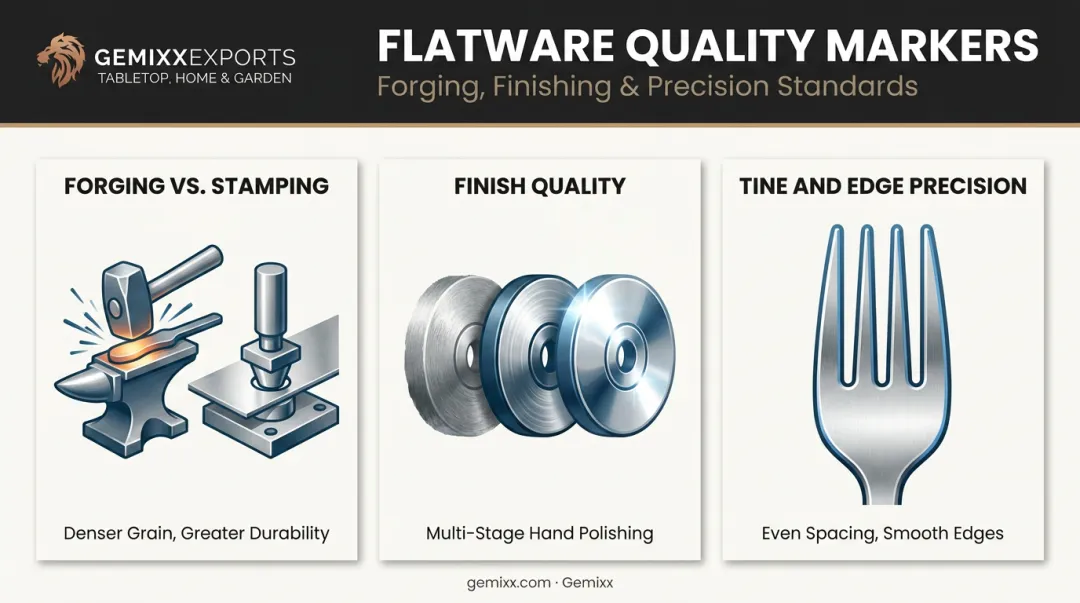 Forging versus stamping and finish quality flatware manufacturing comparison