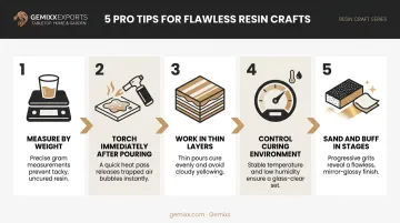 5-step process for achieving flawless bubble-free glass-like resin finish