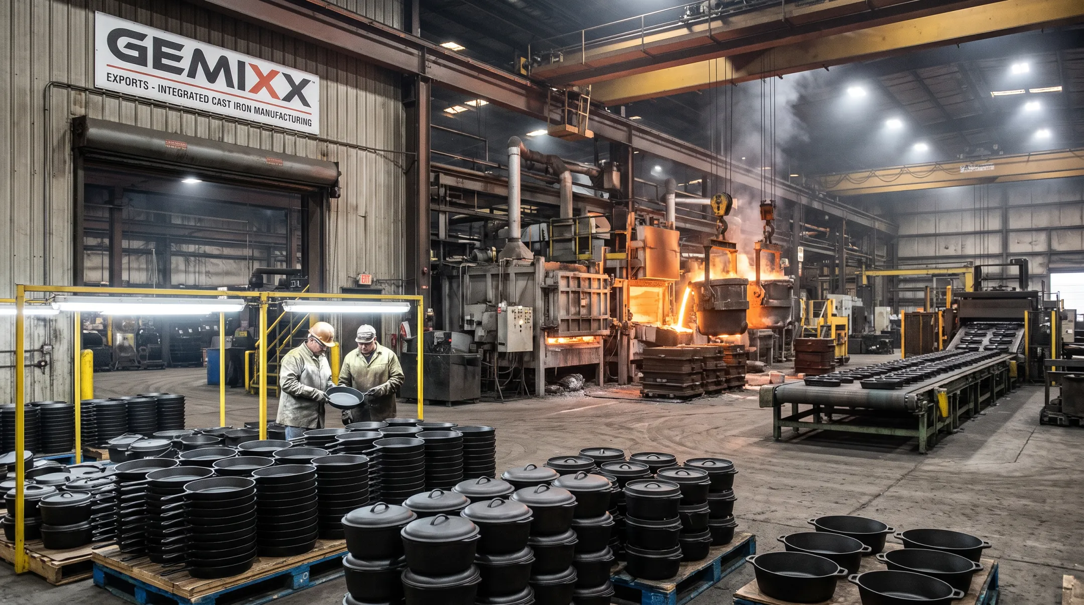 Gemixx cast iron skillet production line with foundry casting equipment