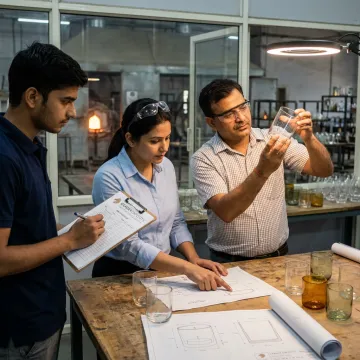 Custom glass manufacturing review process