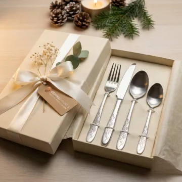 Retail gifting floral flatware set