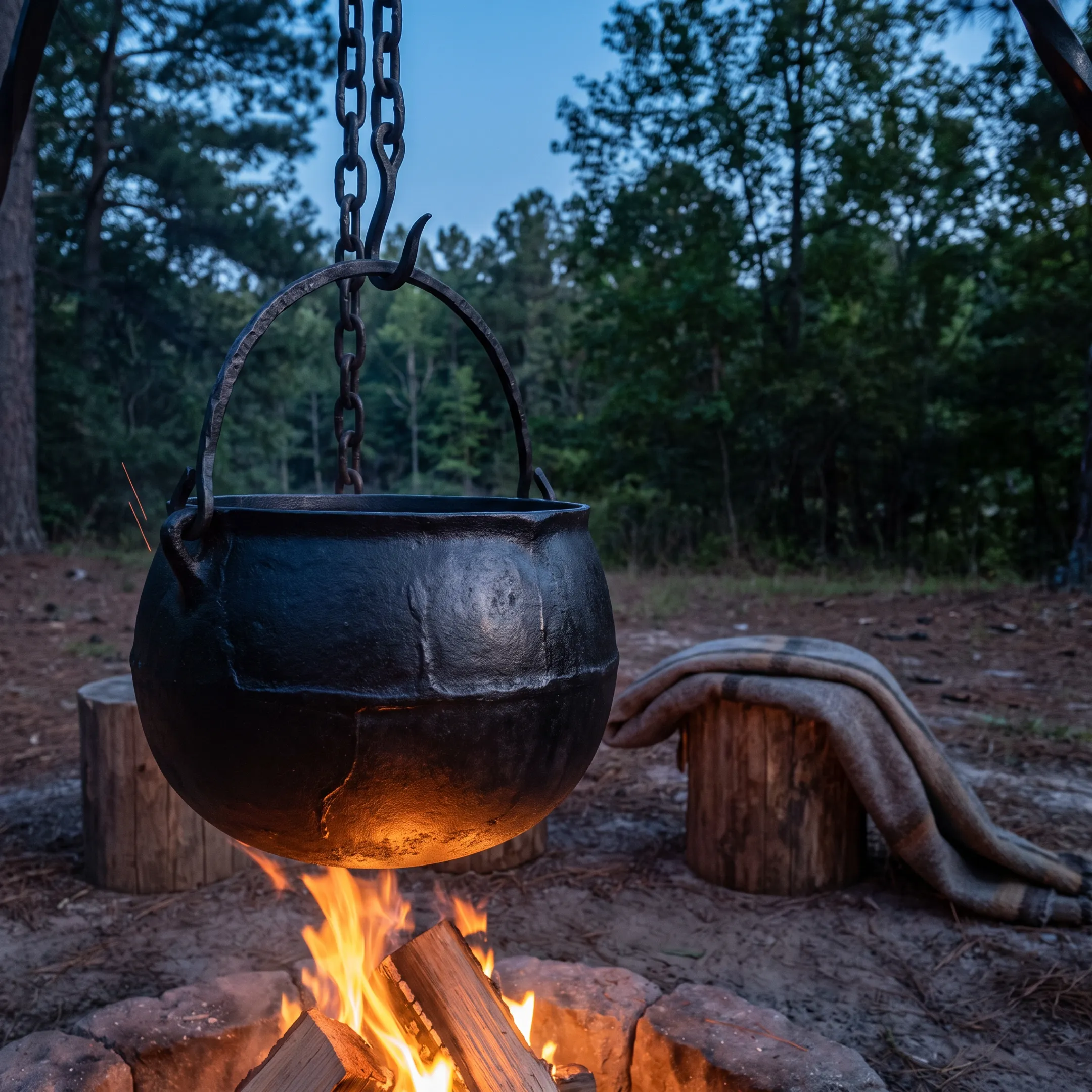 Cast Iron Outdoor Cooking Cauldron