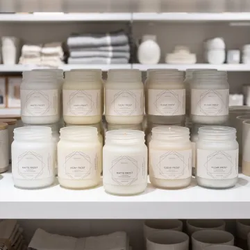 Retail branded mason candle jars
