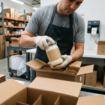E-commerce mason candle jar packaging