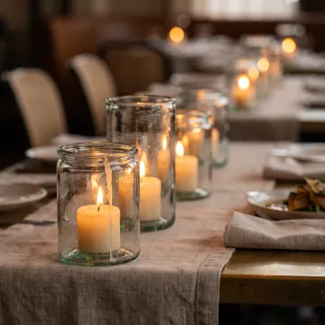 Hospitality glass candle jars