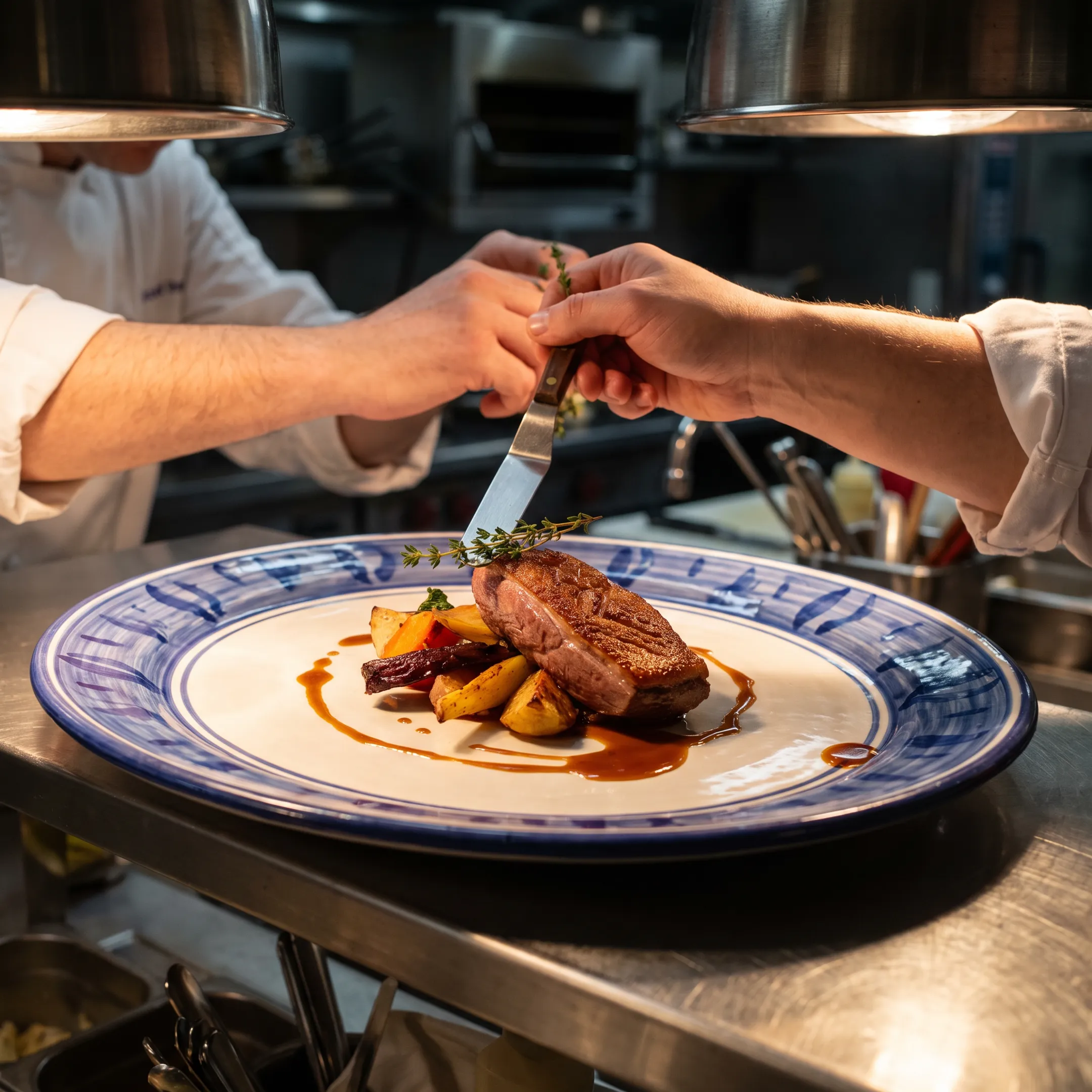 Hospitality serving platters