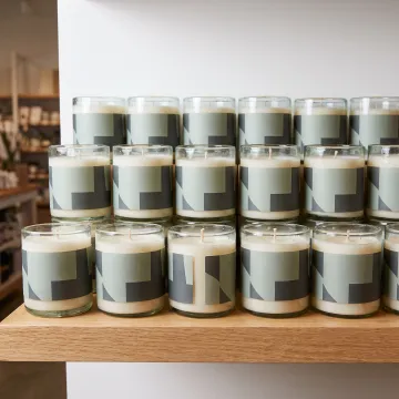 Retail branded candle jars