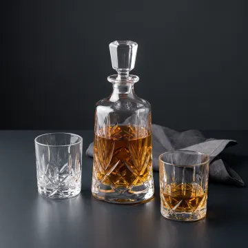 Glass decanter for spirits brands