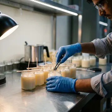 Candle fillers using 2 oz glass jars