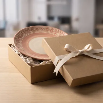 Corporate gift ceramic plates