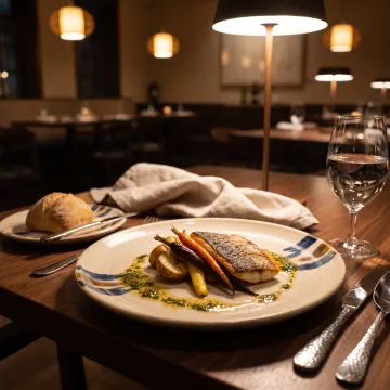 Restaurant tableware setting
