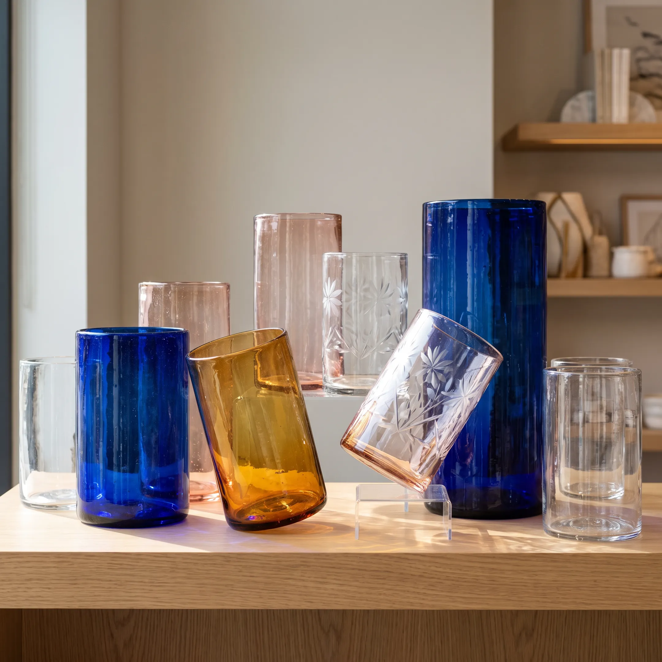 Hurricane vase in retail display