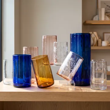 Hurricane vase in retail display